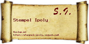 Stempel Ipoly névjegykártya